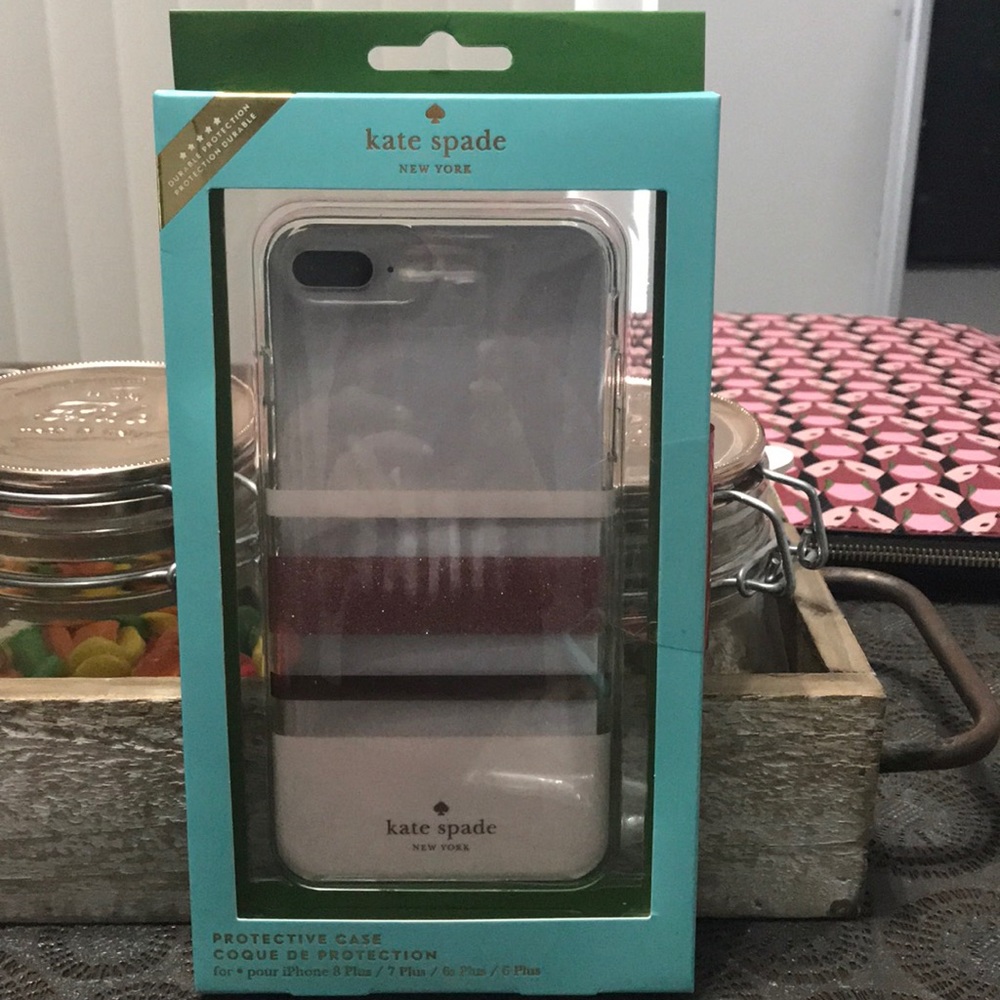 Kate spade Phone case clear with stripes